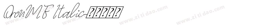 OronMF Italic字体转换